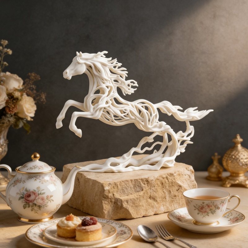 Personalized 3D Printed Horse Figurine Modern Minimalist Bookshelf Decor Home Decoration Gift for Equestrian Lovers