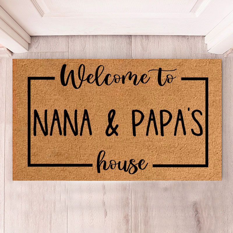 Personalized Grandparents Welcome Doormat a Thoughtful Housewarming Gift for Family Home Welcome Mat for Home New Home Gift