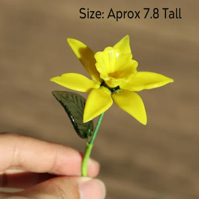 Hand Blown Glass Birth Flower Fine Art Glass Floral Stem Mother's Day Gift Gift for Mom Grandma