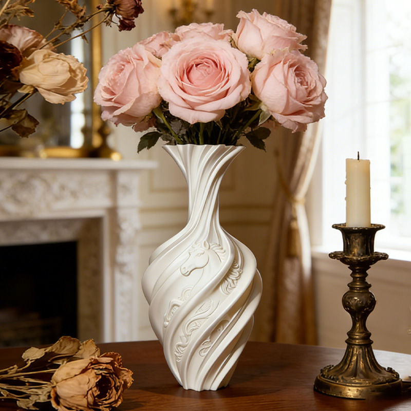 Personalized Silk Vase 3D Print Horse Sculpture Planter Gift for Equestrian Riding Lovers