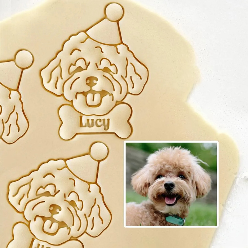 Personalized Birthday Pet Photo Cookie Cutter With Custom Photo,Birthday Pet Cookie Cutter
