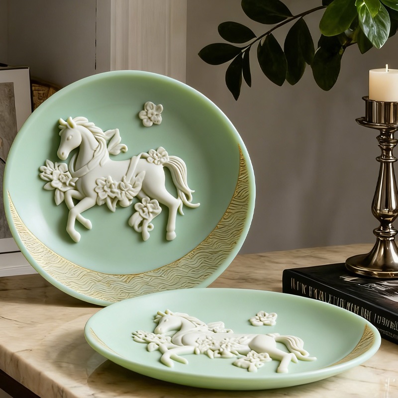 Personalized Horse Jewelry Tray Dish 3D Printed Plate Ring Dish Elegant France Gift for Equestrain Lovers