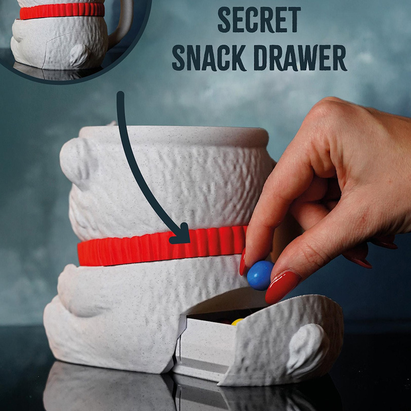 Polar Bear Ice Cream Pint Holder 3D Printed with Spoon Slots & Snack Drawer