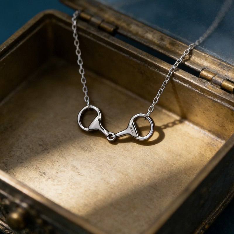 Personalized Snaffle Bit Necklace Horse Necklace Horse Charm Jewellery Gift for Equestrain Lovers