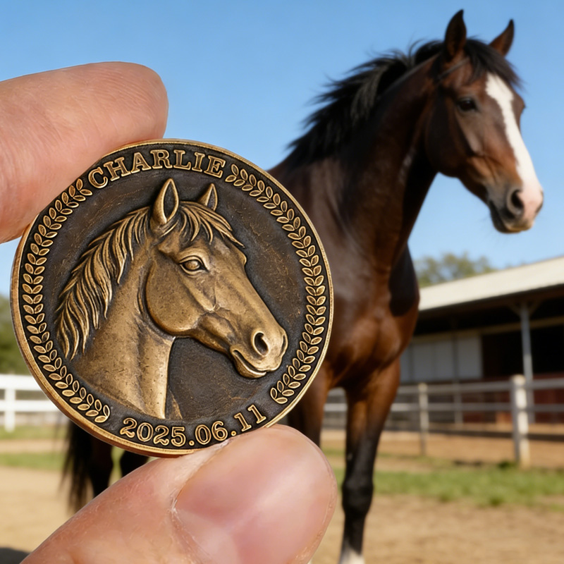 Personalized Pet Photo Memorial Coin with Name and Date Birthday Memorial Day Gift for Pet Owner Friend