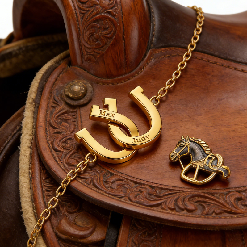 Personalized Horse Shoe Engraving Snaffle Bit Bracelet Equestrian Horse Lover Jewelry Gift for Equestrain Lovers