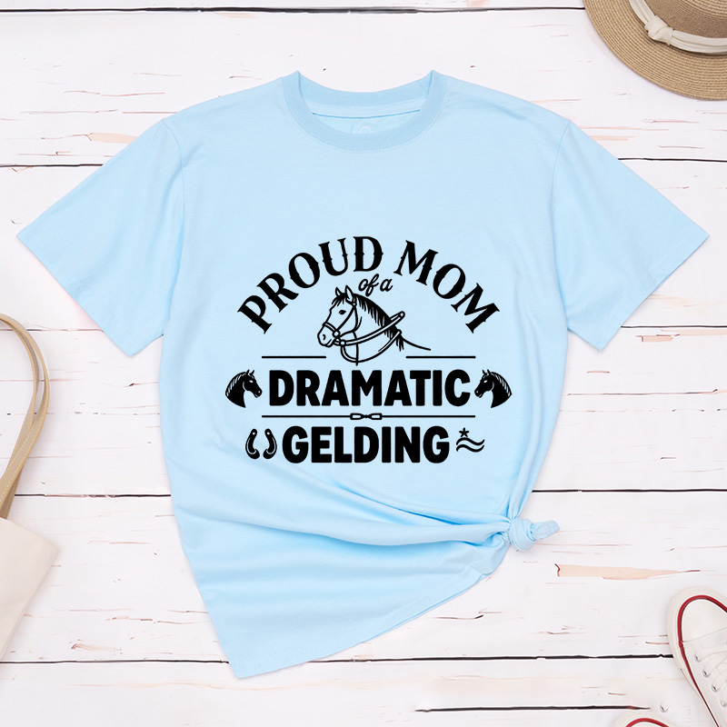 Personalized Funny Horse Shirt Cowgirl Western Rodeo Riding Shirt Horse Trainer Dramatic Gelding Gift for Equestrian Lovers