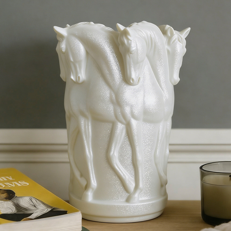 Personalized Stallion Vase 3D Print Horse Sculpture Planter Gift for Equestrian Riding Lovers