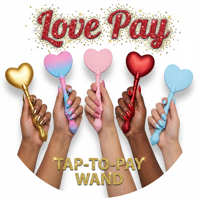 Tap-to-Pay Love Wand – Credit & Debit Card Holder for Pranks, Raves, and Contactless Payments