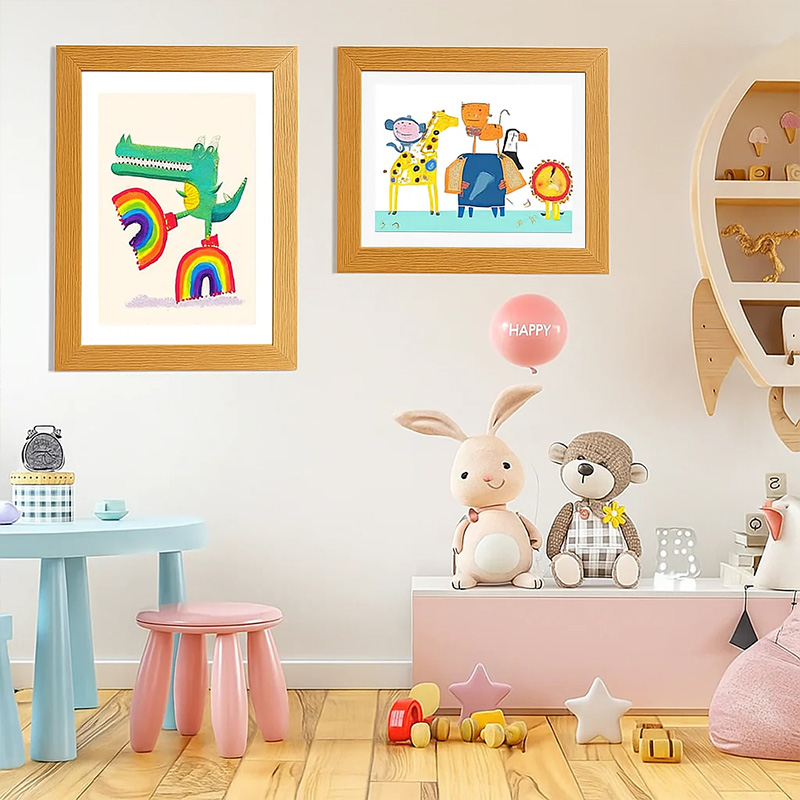 Magnetic Kids Artwork Picture Frame with Storage, Kids Artwork Frames for Wall Holds
