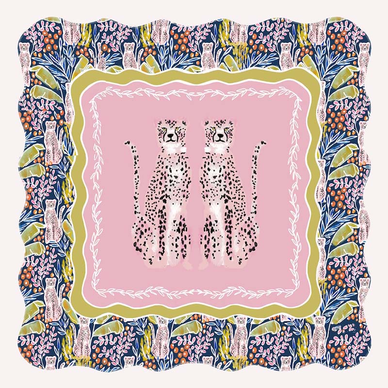 Personalized Scalloped Mahjong Mat Neoprene Game Surface Travel Portable Playing