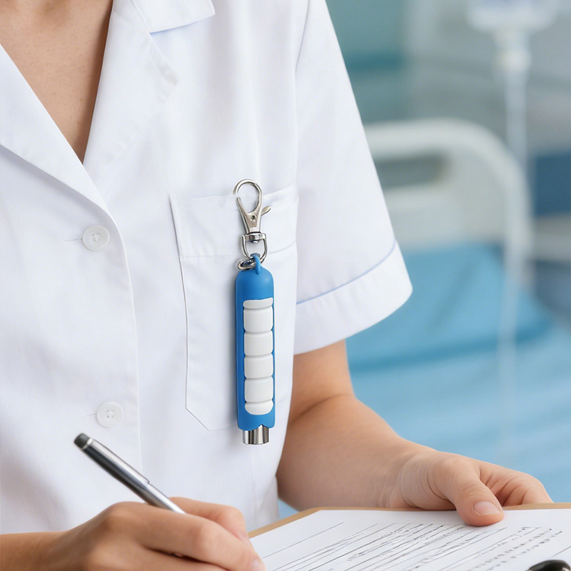 Novelty External Catheter Pen Light Keychain – Funny Light Keychain for Nurse Gift, Medical Humor Accessory