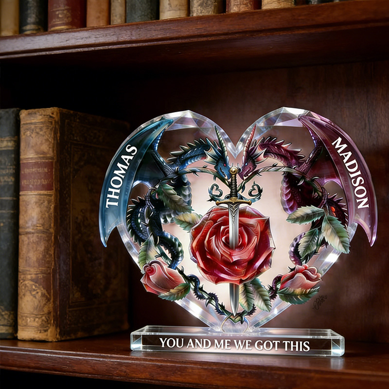 Personalized Retro Dragon Couple Plaque Couple Gift Home Decoration Anniversary Gift for Couple