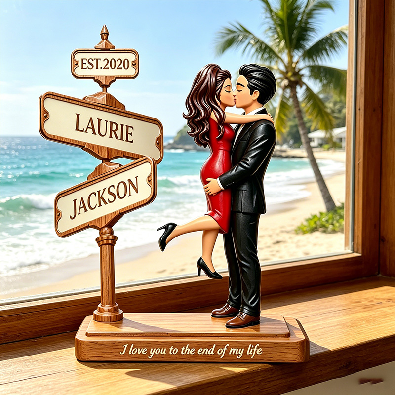 Personalized Couple Street Sign Design Plaque Valentine's Day Gift for Couple with Name Road Sign Gift