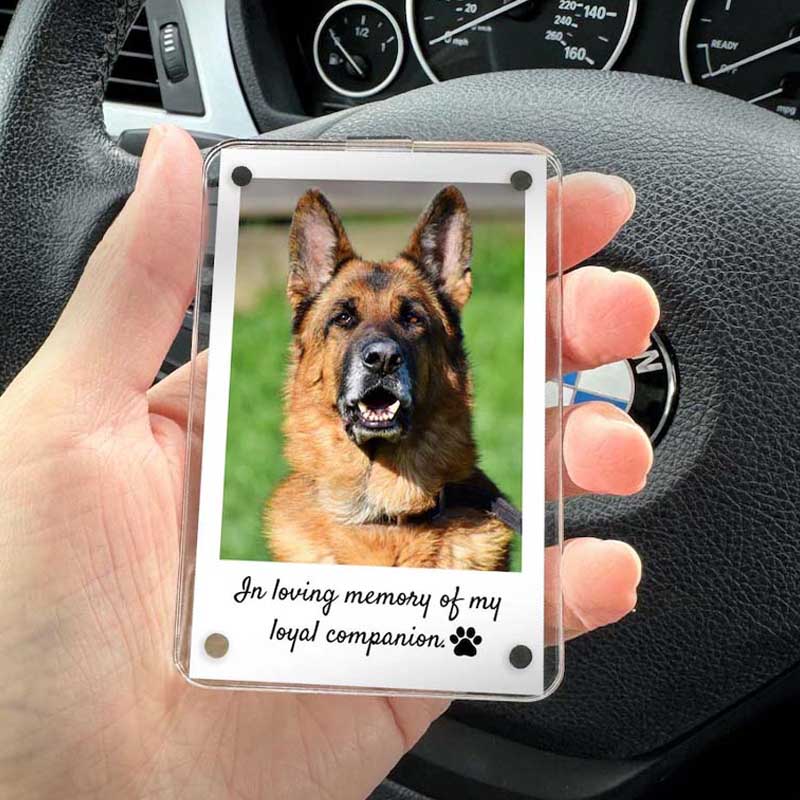Personalized Dog Lover Pet Loss Memorial Car Visor Clip