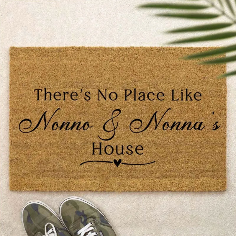 Personalized There Is No Place Like Our House Doormat Housewarming Gift Durable Welcome Mat for New Home Indoor Outdoor Door Mat Family Home Decor Rug