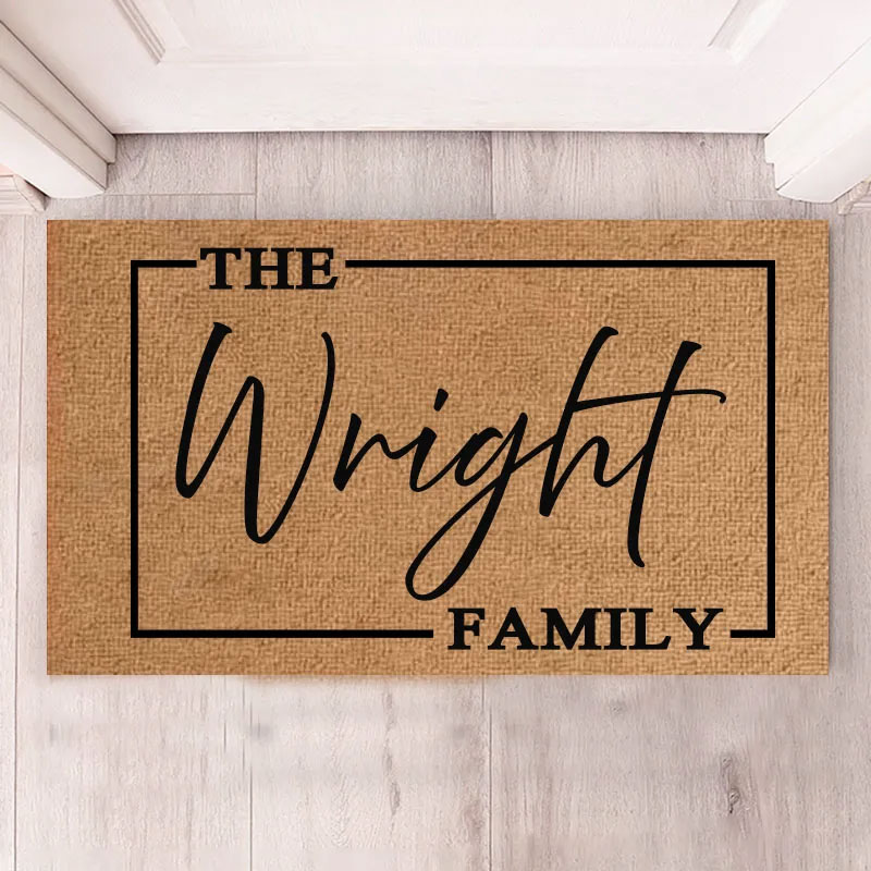 Personalized Coir Doormat Custom Welcome Mat Perfect Engagement Gift for Couples Home Decor Housewarming Gift