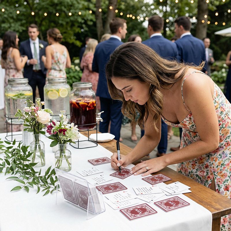 Personalized Fun Wedding Guest Message Playing Cards Deck Personalized Wedding Guest Book Alternative - Unique Wedding Playing Cards
