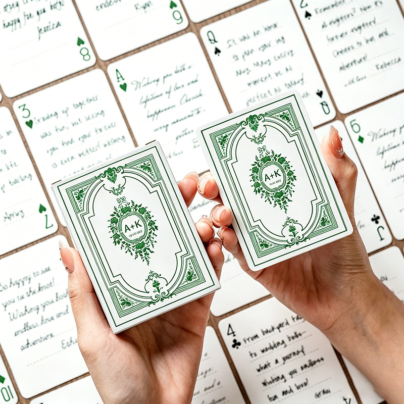 Personalized Wedding Guest Message Playing Cards Deck Personalized Wedding Guest Book Alternative - Unique Wedding Playing Cards