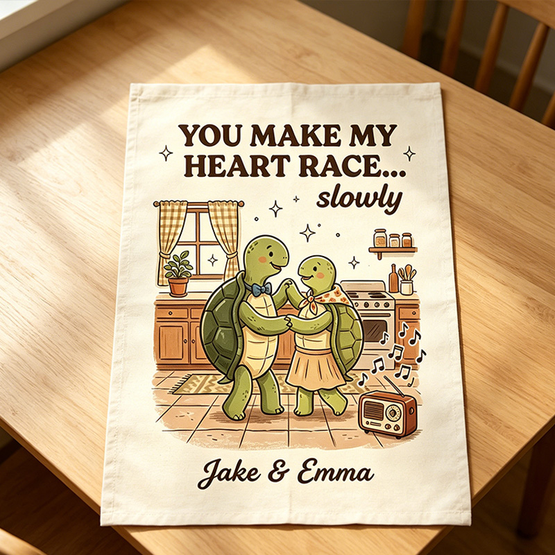 Personalized Turttle Couple Wall Art Couple Canvas Turttle Print Poster Romantic Love You Longer Wall Decor Anniversary  Gift Couple Turttle Home Decor