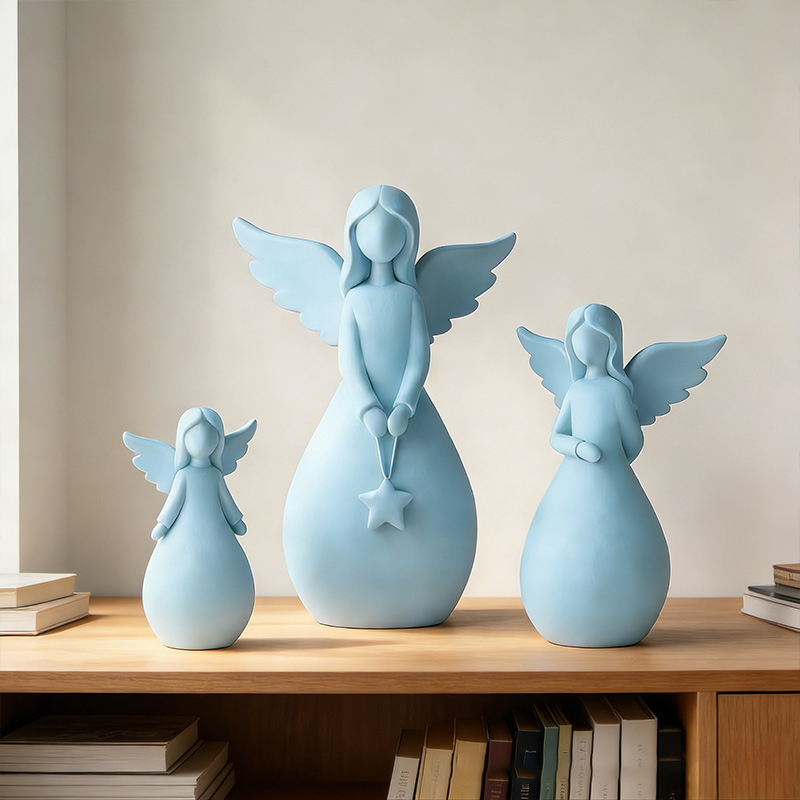 Personalized Angel Set 3D Printed Home Decor Spiritual Gift Prayer Space Gift Religious Home Decor for her