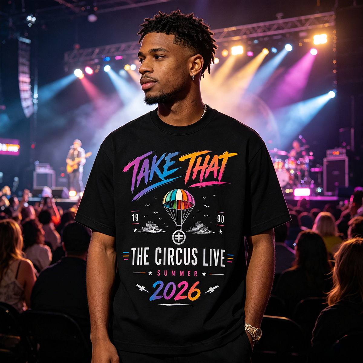 Take That Circus Live Summer 2026 Shirt Retro Concert Tour Tee Vintage 90s Inspired Graphic T-Shirt Colorful Festival Merch Gift