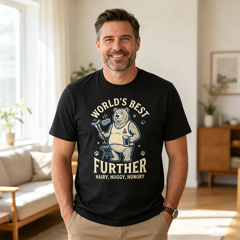 Personalized Word's Best Further Shirt Custom Dad T Shirt with Name Father's Day Birthday Gift for Him