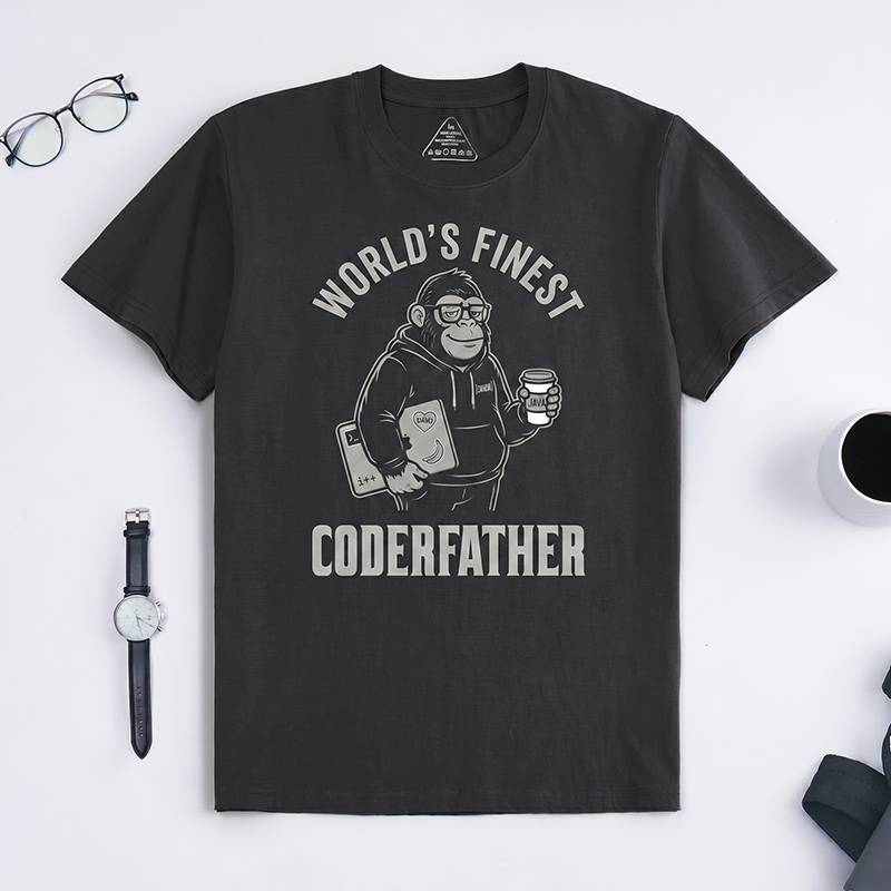 Personalized World’s Finest Coderfather Shirt Dad T-Shirt with Name Custom Birthday Father's Day Gift for Him