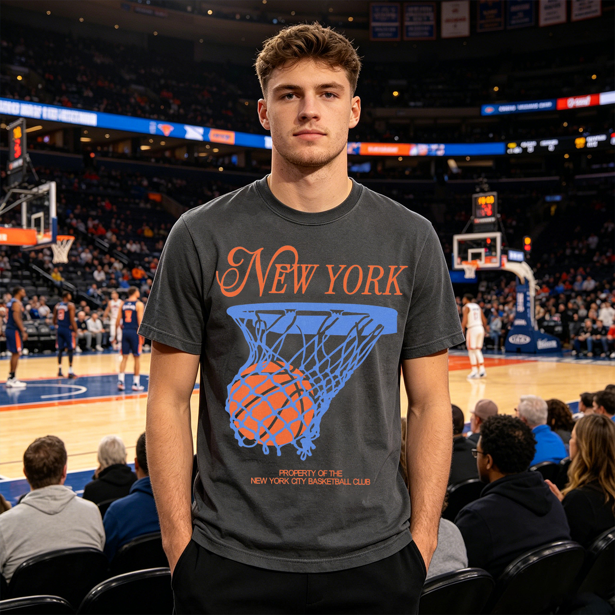 Personalized New York Basketball T-Shirt Statue of Liberty Basketball Gift for Fans
