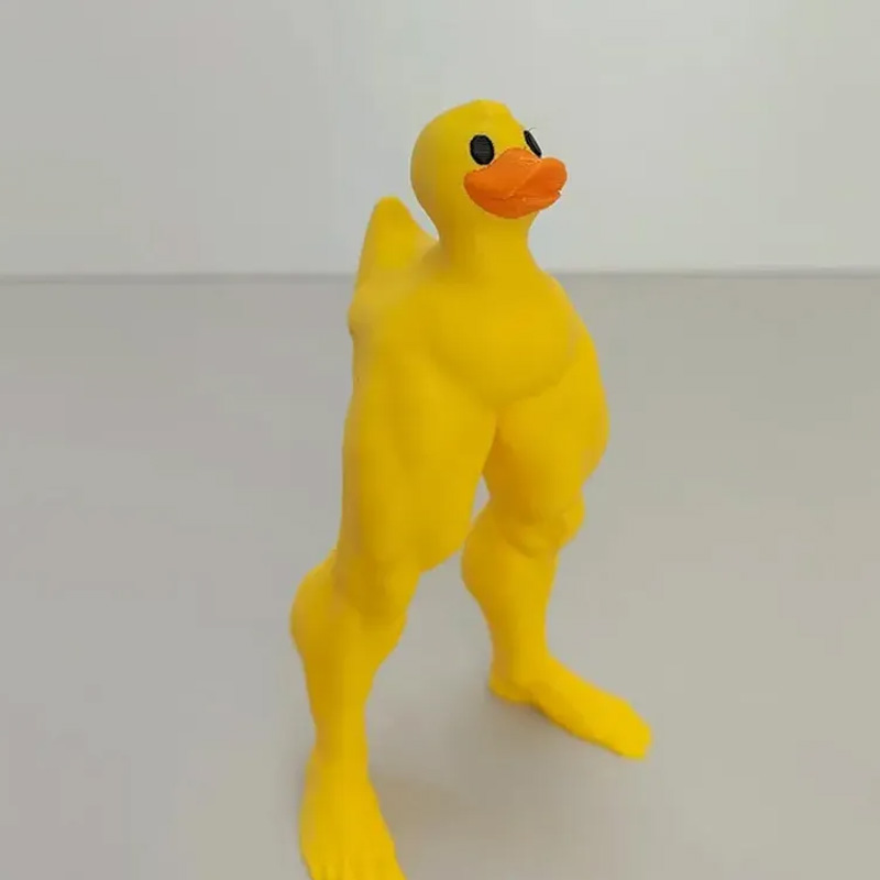 Personalized 3D Printed Funny Muscle Muscular Legs Duck Meme Desk Decor Birthday Gift for Friends Gym Rat Gym Lovers
