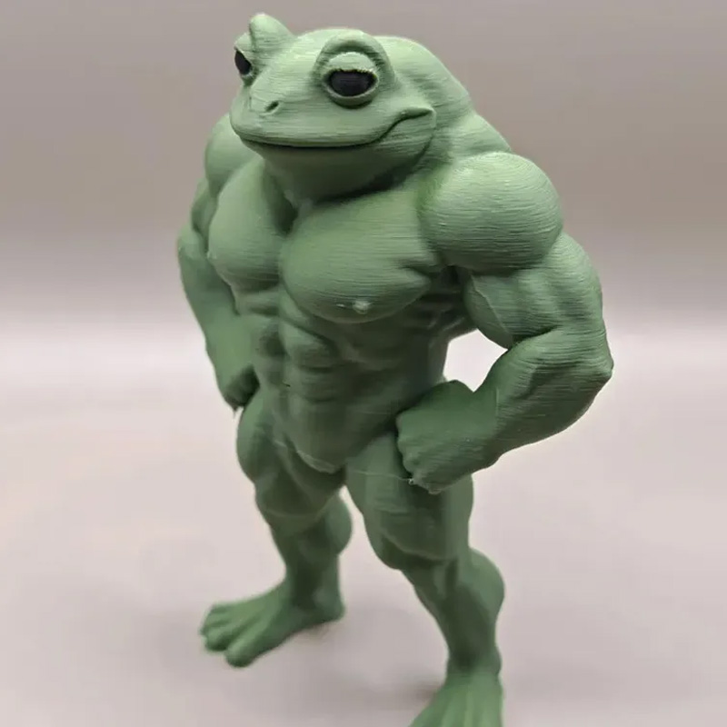 Personalized 3D Printed Hench Frog Muscular Gym Gift Desk Mascot Weightlifter Strength Trainer Desk Decor Gift for Friends Gym Rat Gym Lovers