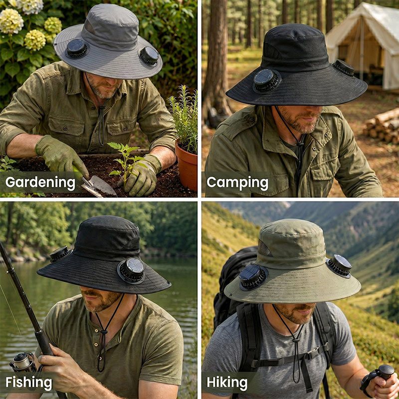 Personalized The Man The Myth The Gardening Legend Solar Fan Hat Dad Granfather Solar Fan Hat Gardening Lover Gifts for Him