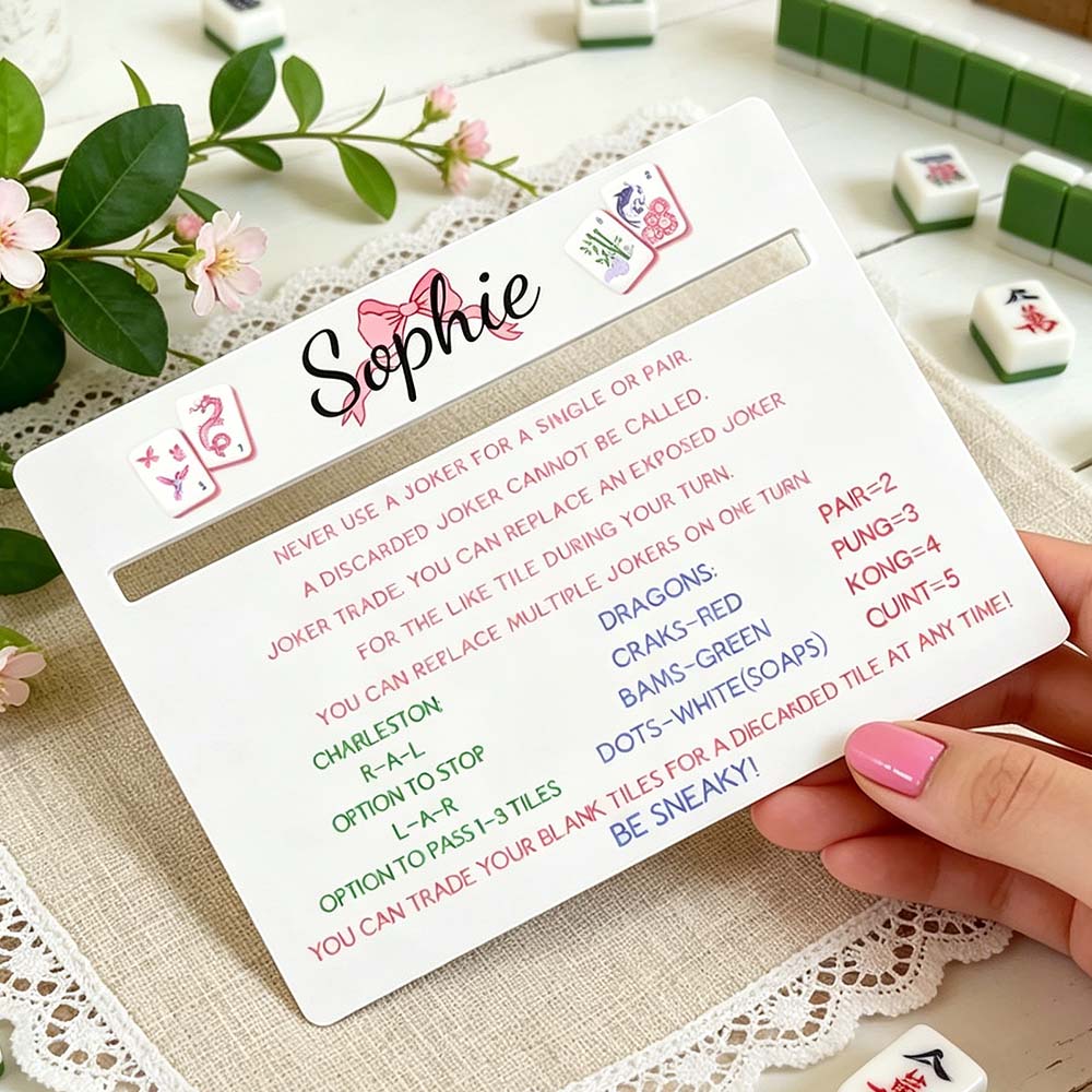 Acrylic Mahjong Line Reader Mahjong Accessories Mahjong Line Finder Mahjong Lover Gift Personalized Mahjong Gifts