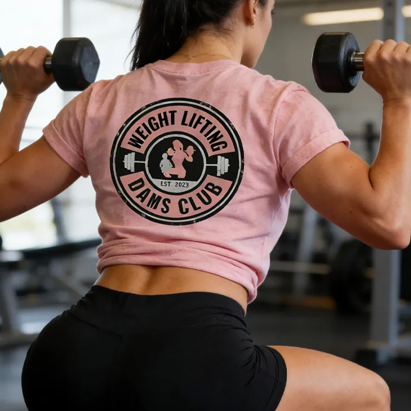 Personalized Weightlifting Couple Classic T-Shirt  Weight Lifting Dads Moms Family Club Funny Weight Lifting Shirt for Gym Lover