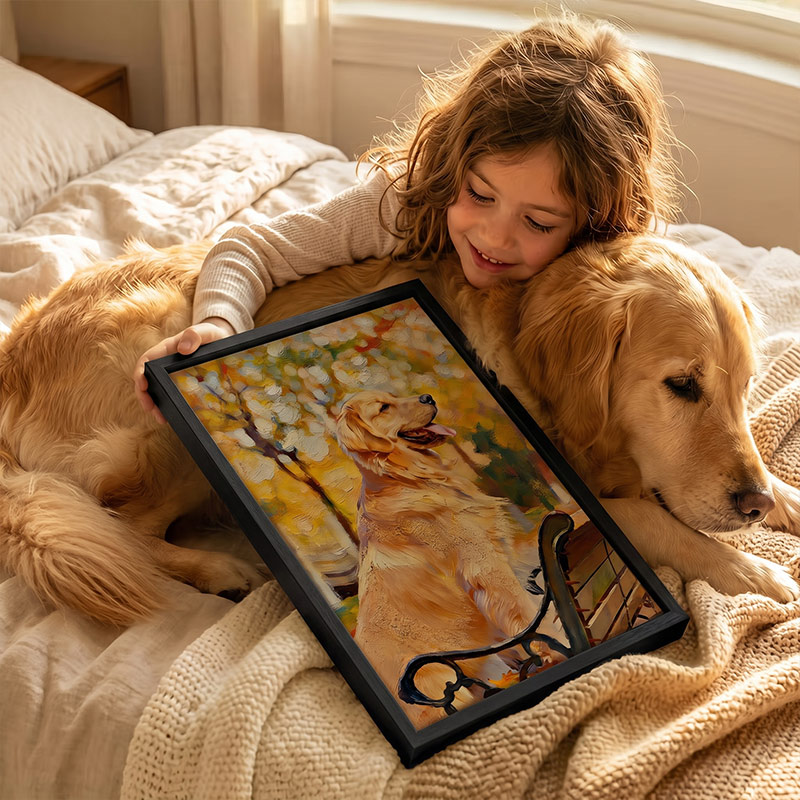 Personalized Oil Painting Style Photo Canvas Prints Family Painting Housewarming Birthday Gift for Family Friend