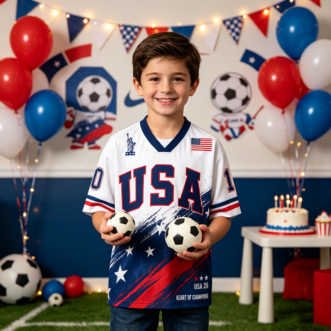 Personalized USA 26 Soccer Kids Mesh Jersey – Heart of Champions Made for Game Day