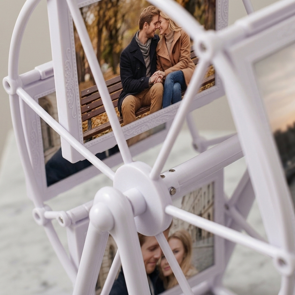 Personalized Photo Ferris Wheel Photo Album Keepsake Family Photo Decor Wedding Gift for Her Housewarming Gift Anniversary Gift for Boyfriend
