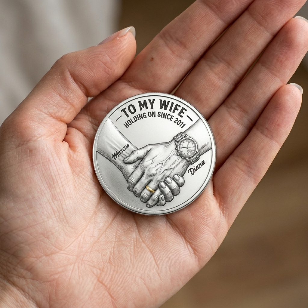 Personalized Promise Pocket Hug for Wife Anniversary Gift for Wife Custom Pocket Hug with Name Couple Gift