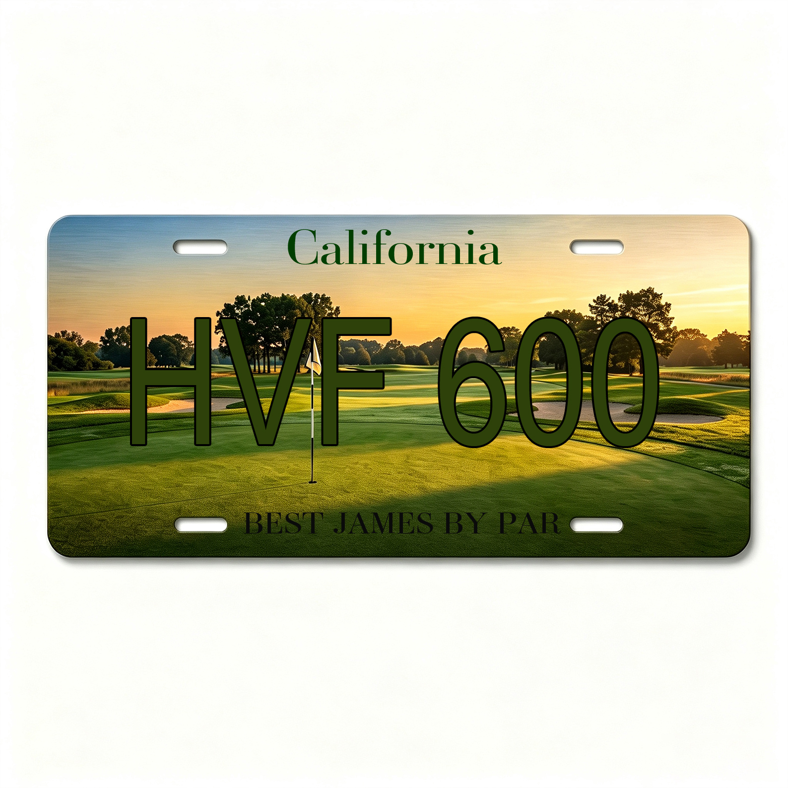 Personalized Golf License Plate Custom Name and State for Golf Player