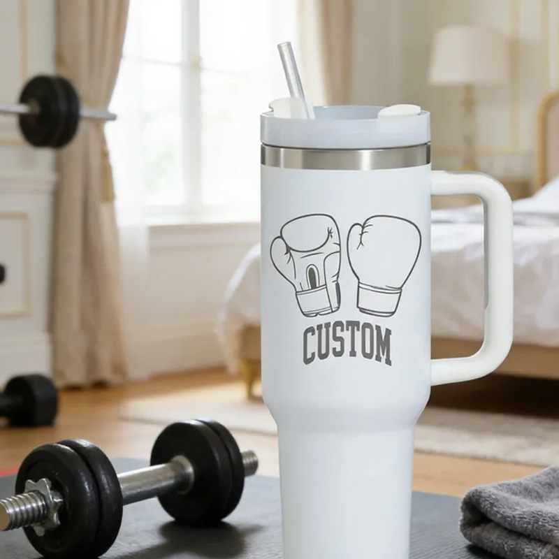 Personalized Fitness Tumbler Boxing Gloves Tumbler Gift for Gym Lovers
