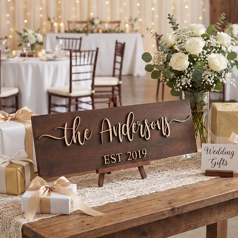 Personalized Family Name Wood Sign Custom Established Year Family Gift Housewarming Gift New Home Gift