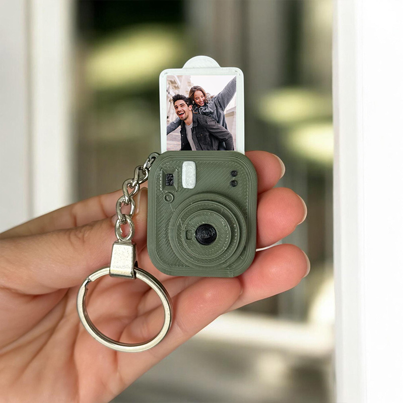 Personalized Mini Camera Keychain Gift for Husband Wife Custom Photo Insert Couple Gift Photo Gift