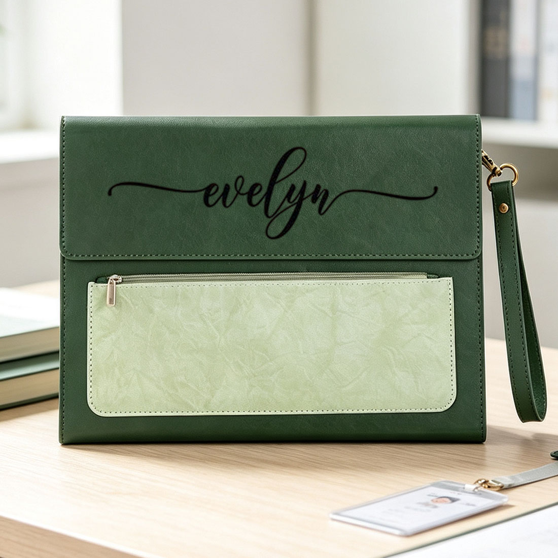 Leather Document Bag File Folder File Holder Thickened Document Bag Office Storage Bag Large Capacity