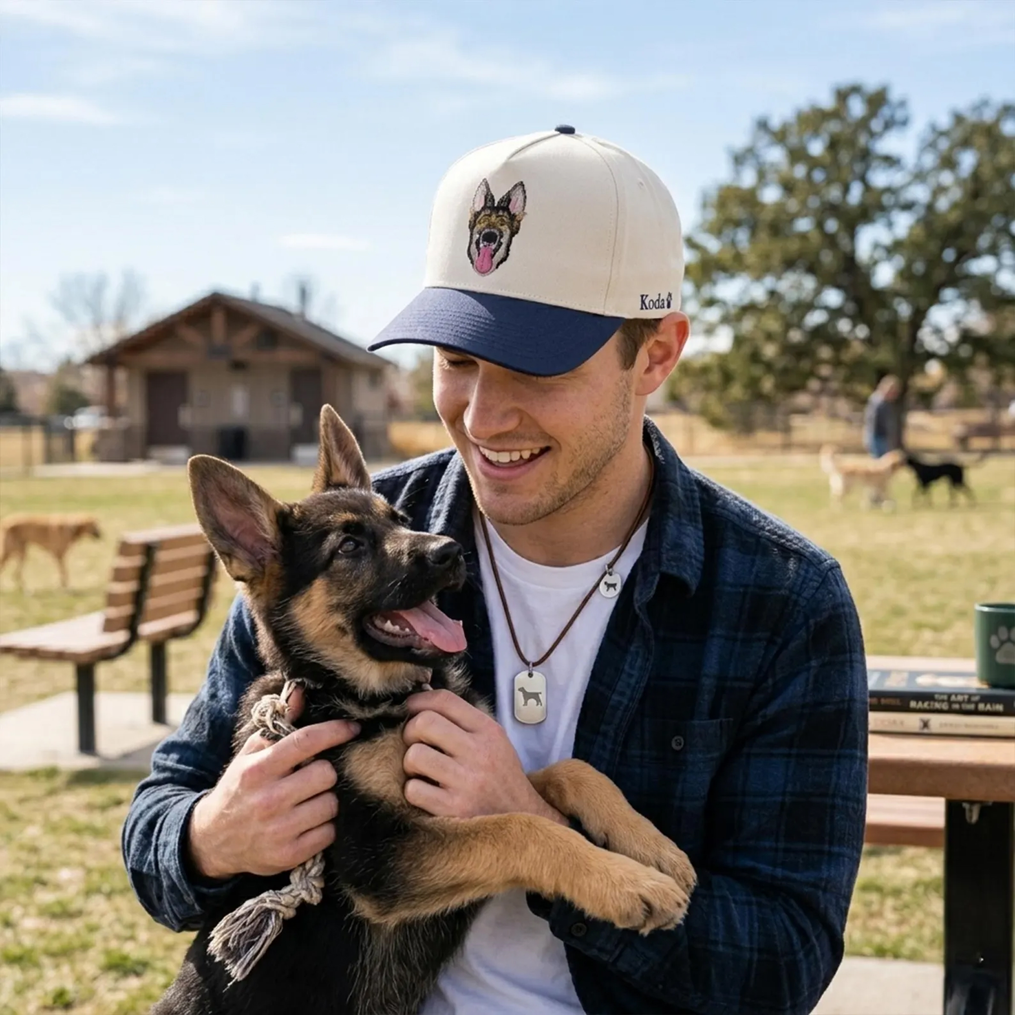 Personalized Hat with Your Dog Photo Custom Embroidered Pet Portrait Baseball Cap Pet Lover Gift