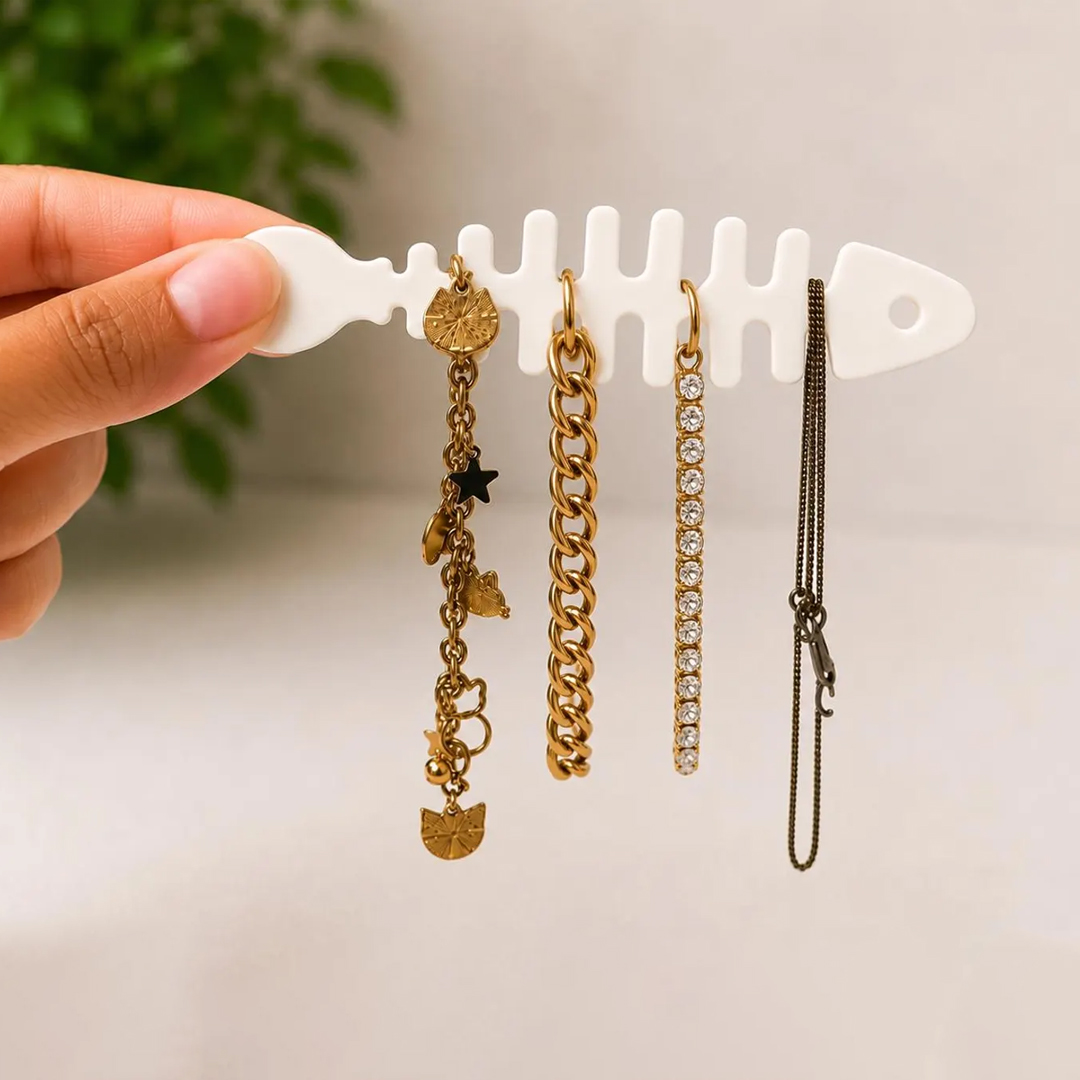 3D Printed Sardine "Tin like" Jewelry Case Fishbone Earring Holder Portable Organizer
