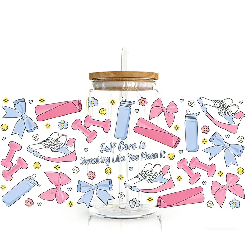 Personalized Gym Water Glasses Self Care Gym Girl Fitness Exercise Glass Gym Fuel Workout Motivational Glass Tumbler Birthday Gift for Gym Lover 