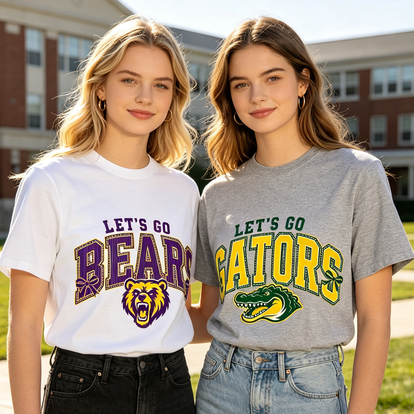 Personalized School Mascot Classic T-Shirt Let's Go Team School Spirit Team Back To School Gift
