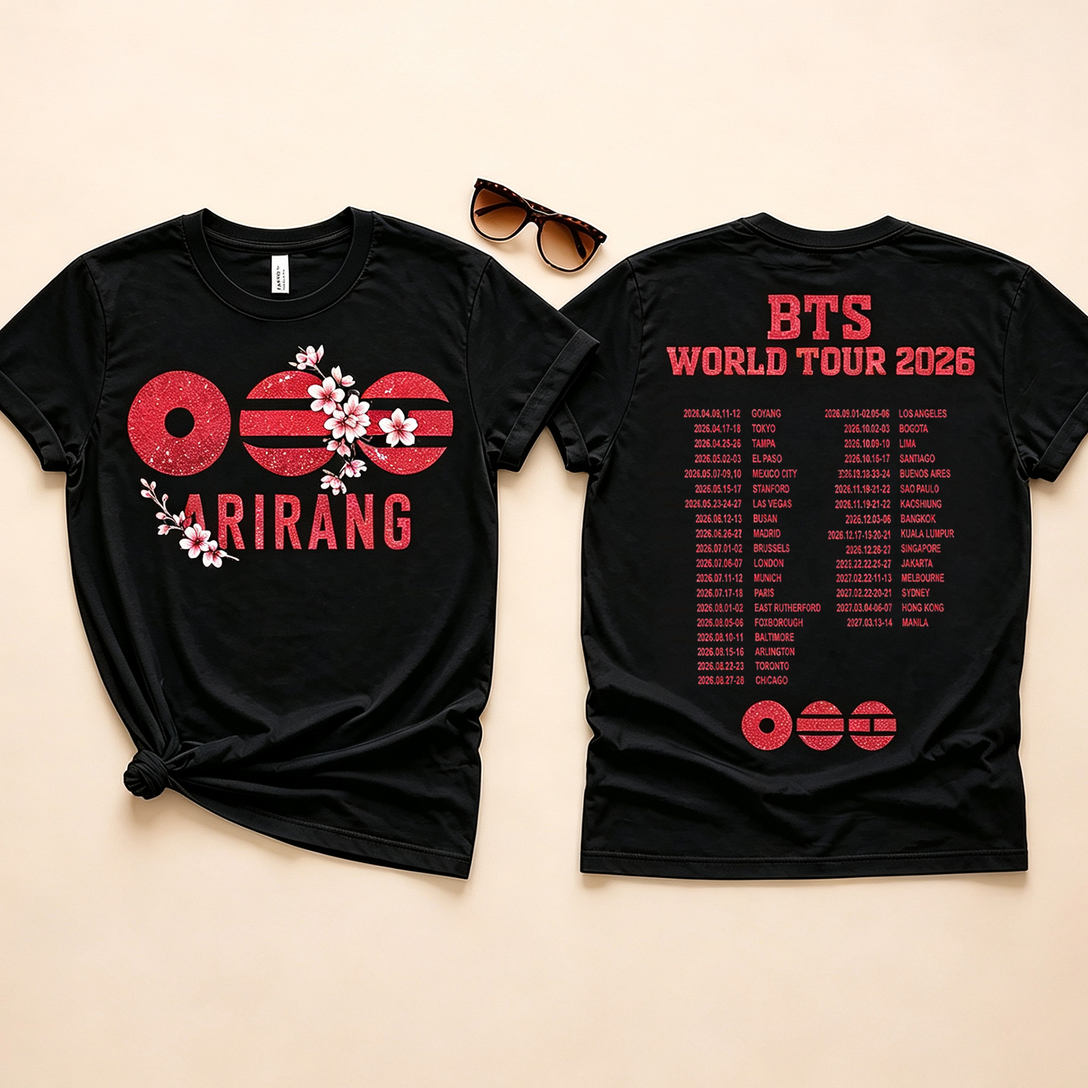 K-Pop World Tour Arirang Shirt 2 Sides Comfort Colors K-Pop Merch 2026 Shirt