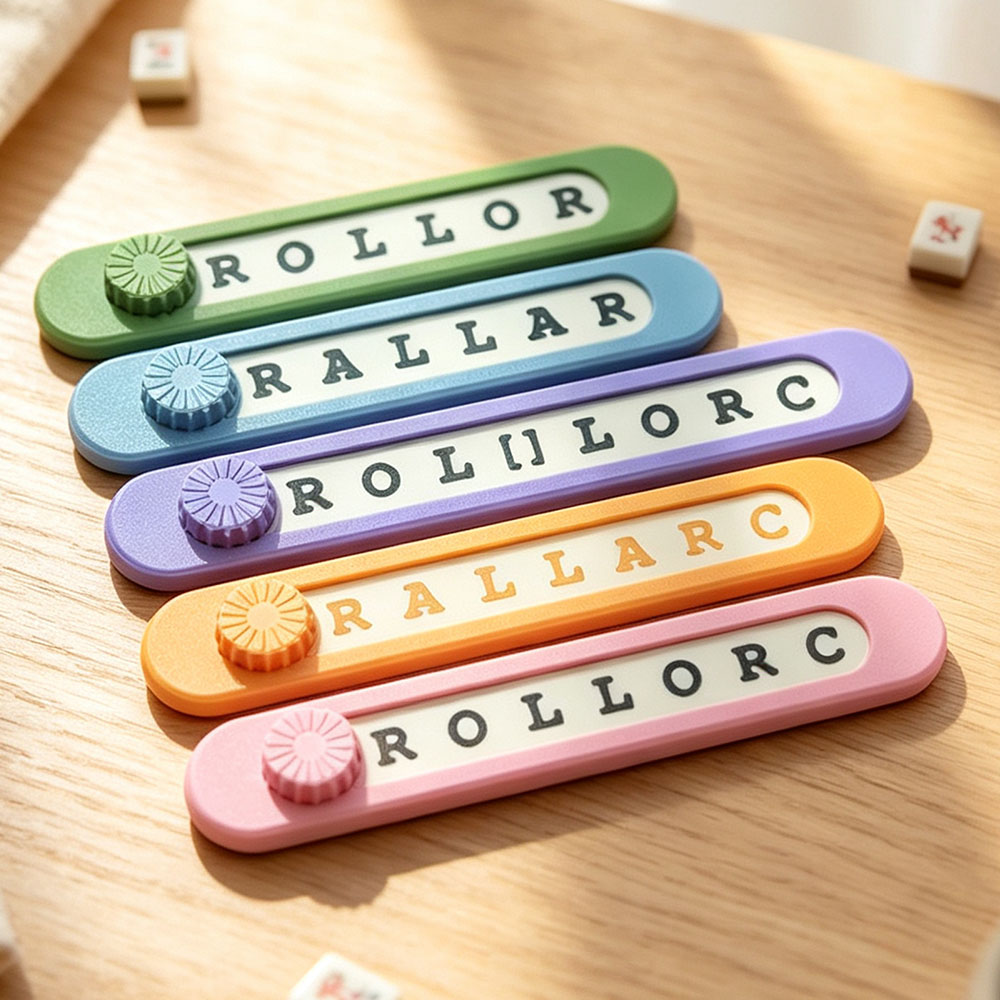 Mahjong Charleston Tracker with Magnetic Snapping Slip Resistant rubber feet with attached marker