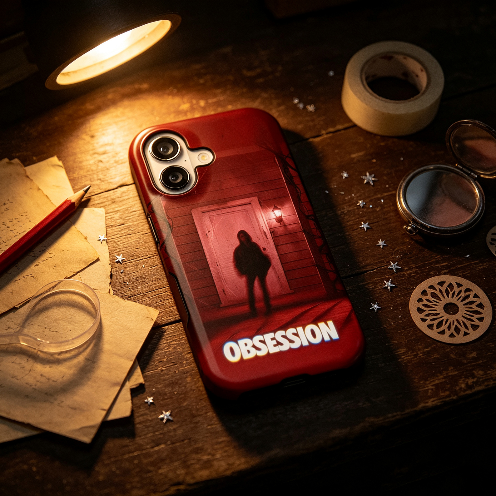 Red Dark Silhouette Phone Case Gift for Movie Fans